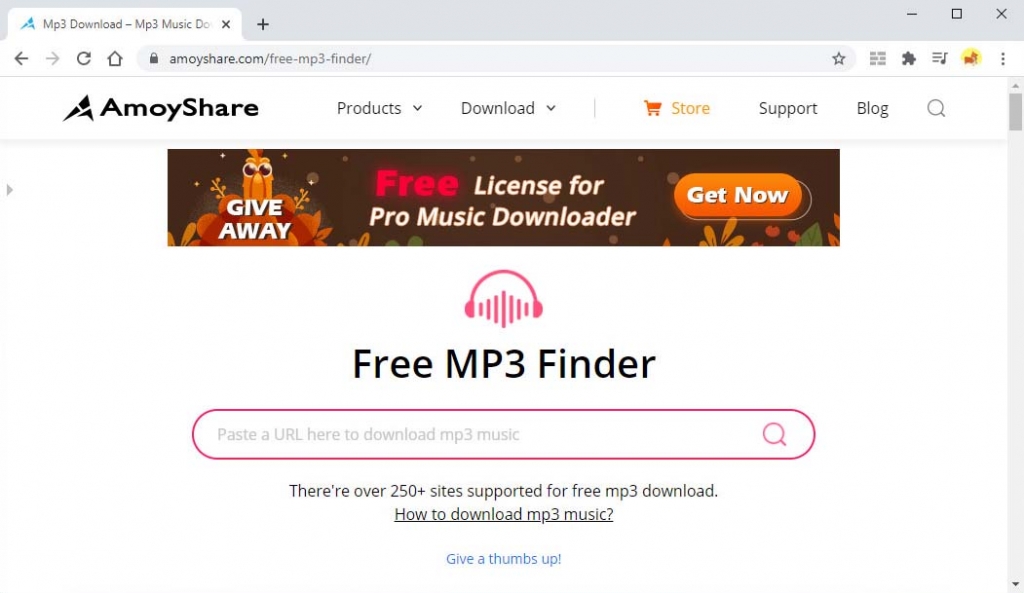 Buscador de MP3 gratuito de AmoyShare