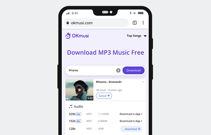 Download free music on Android
