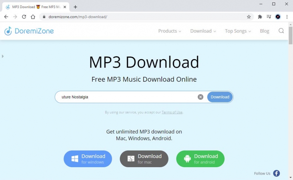 Search for the album on album downloader online