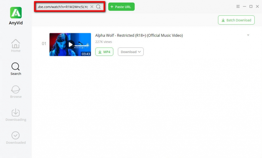 Copy the URL of the restricted video