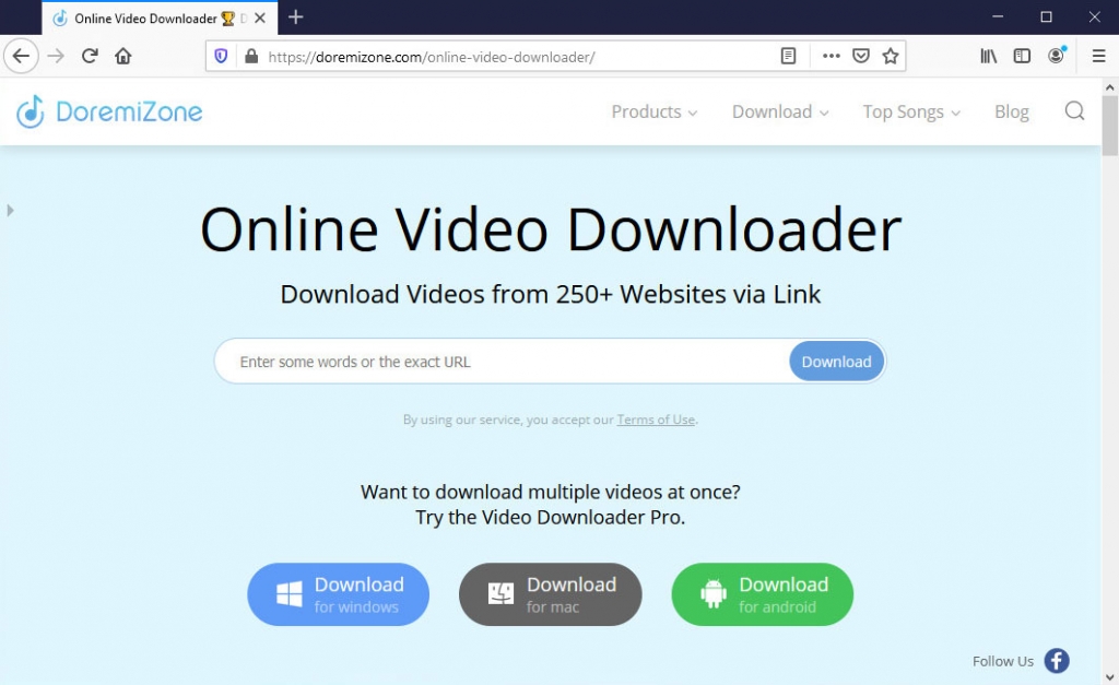 Odwiedź DoremiZone Online Video Downloader