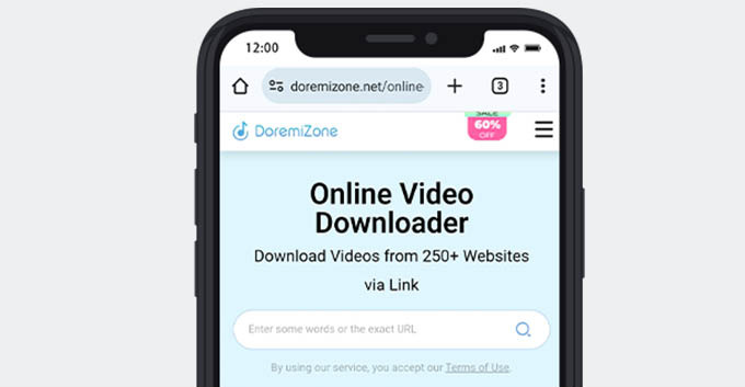 Snaptube-alternatief voor iPhone - DoremiZone Online Video Downloader